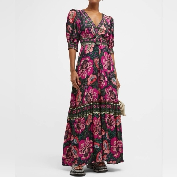 Farm Rio Flowers Garden Maxi Dress - NWT - Picture 2 of 4